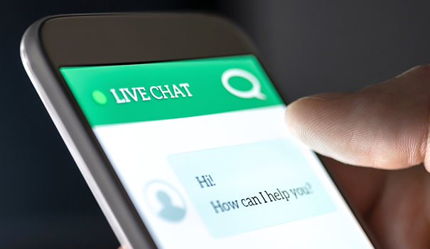 blog card image showing a mobile phone with a chat bot conversationn