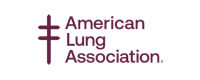Plum colored American Lung Association logo on a white background