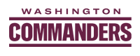 Plum colored Commanders logo on a white background