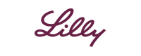 Plum colored Lilly logo on a white background