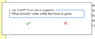 Open AI Drupal Module Brainstorm Prompt: What should I write write the boss is gone